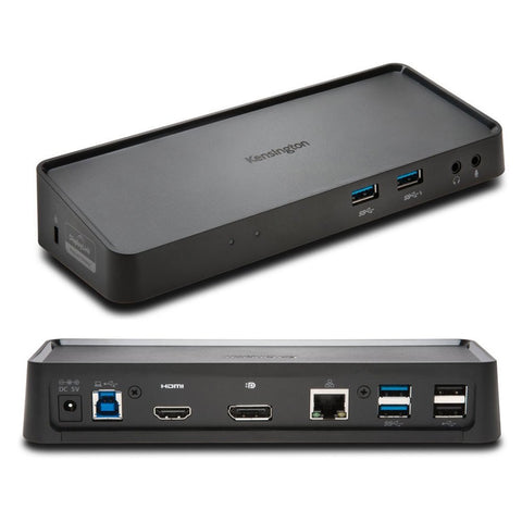 Kensington USB 3.0 Dual Display Docking Station, Dual 2K at 60Hz, 85W PD, Compatible with MacBook M1/M2/M3/M4, Windows, and Surface Laptops (K33997WW) Black