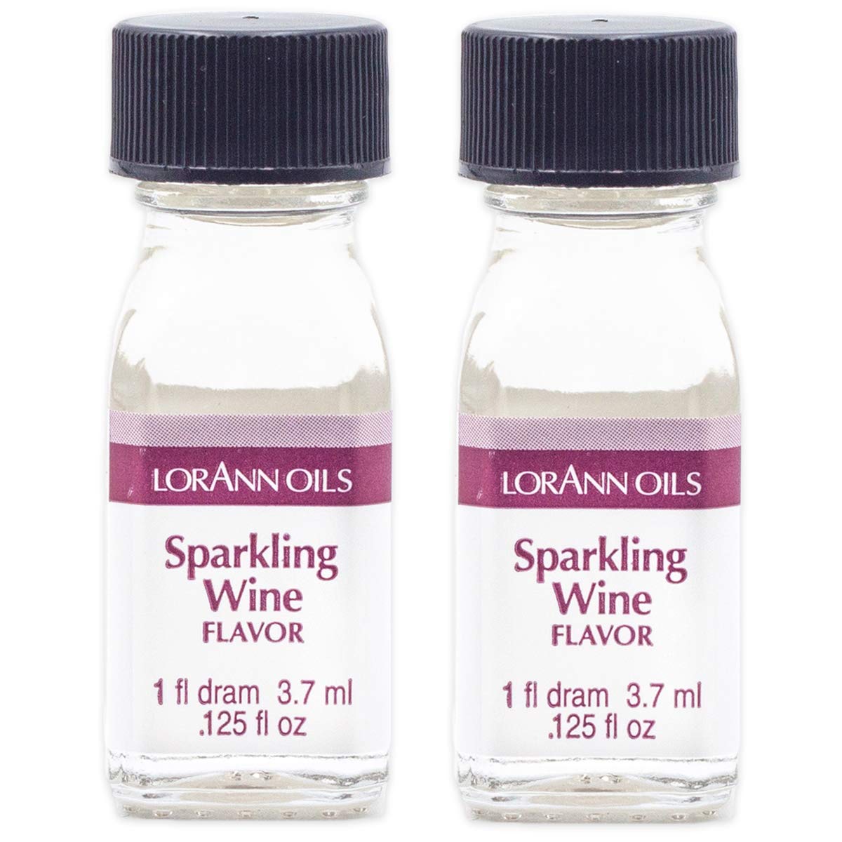 LorAnn Oils Super Strength Flavoring - Used For Candy Making, Flavoring, Baking, Hard Candy, & Flavor Oils - Bold, Natural Flavors 4X Stronger Than Extracts - Sparkling Wine, Pack of 2, 0.125 fl oz