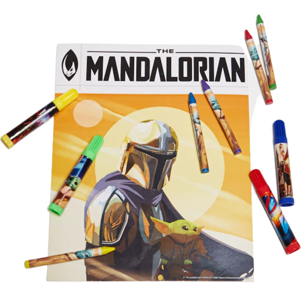 Disney Star Wars Baby Yoda Mandalorian Kids Coloring Set 30 Pc. w/Stickers & Pencil