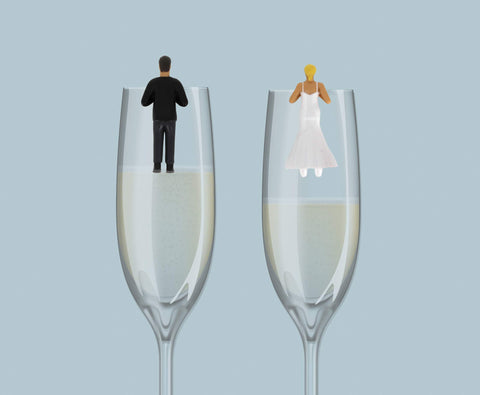 NPW-USA NPW61307 NPW Cocktail/Wine Glass Markers, Happy Couple