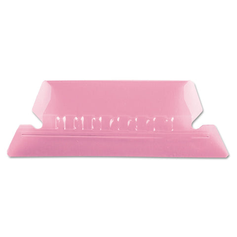 Pendaflex Hanging Folder Tabs, 2", Clear Pink, 25 Tabs and Inserts per Pack (42 PIN)
