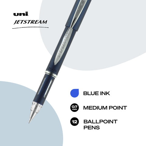 uniball Jetstream Ballpoint Pen, Fine Point (0.7mm), Blue