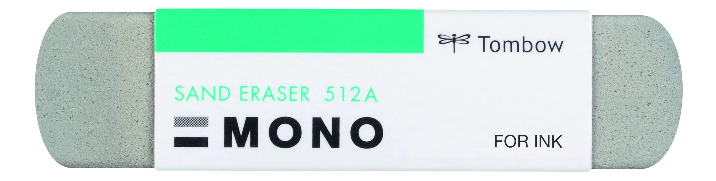 Tombow 57304 MONO Sand Eraser, Silica Eraser Designed to Remove Colored Pencil and Ink Markings