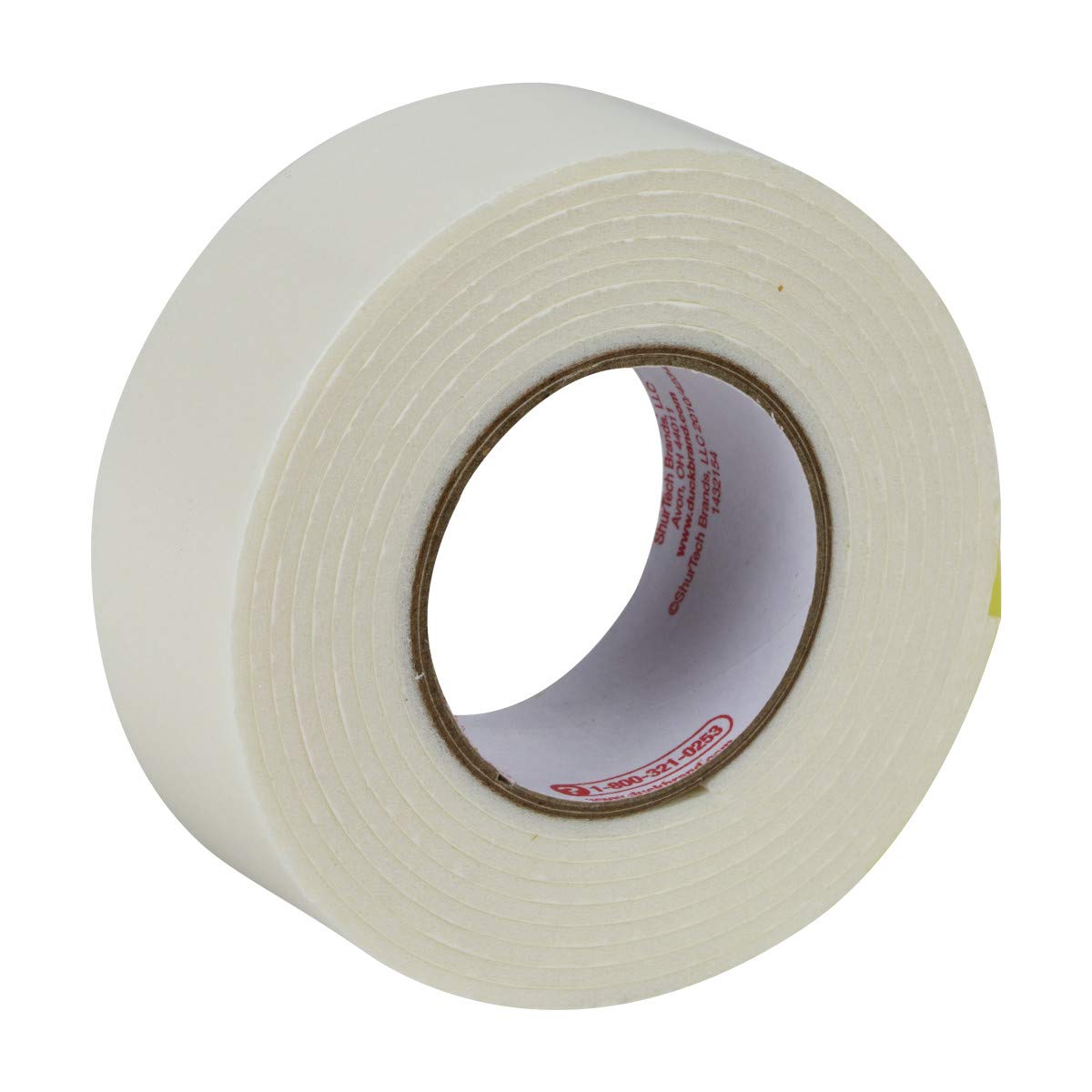 Duck Brand Permanent Foam Mounting Tape, Double-Sided, 1-Inch x 60 Inches, Single Roll, White (374073)