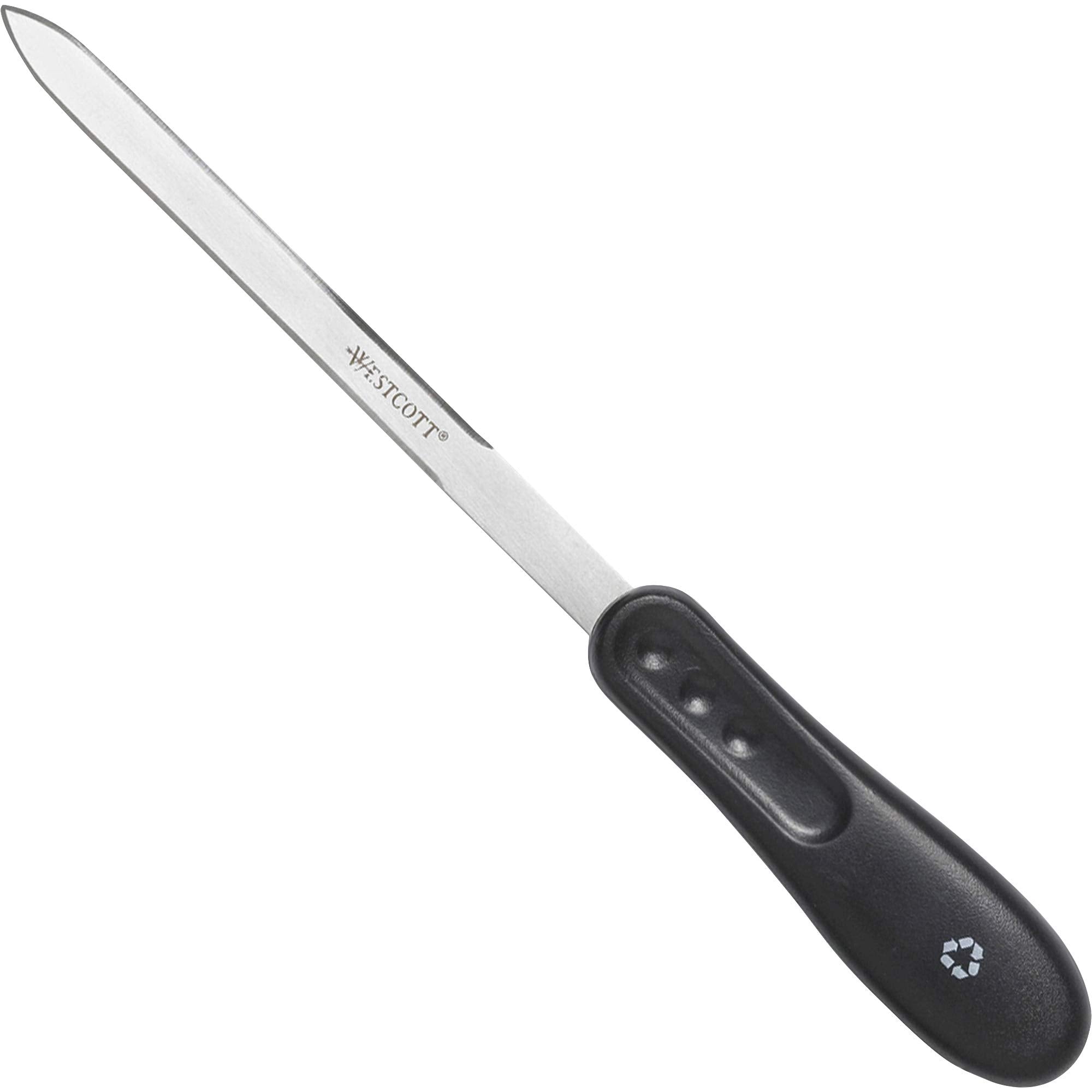 Westcott KleenEarth Recycled Letter Opener, 9-Inch (14821), Black