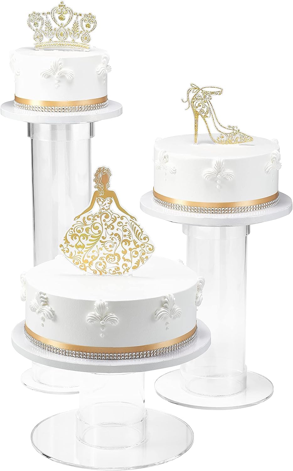 DecoPac QUINCEANERA Cake Decorating Kit, XL-GOLD Cake and Cupcake Toppers for Girls Sweet 15 Birthdays and Parties, Quince Años