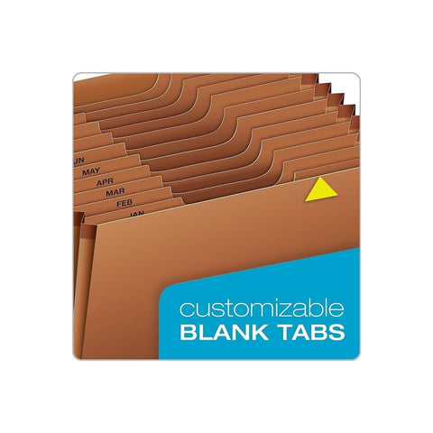 Globe Weis Globe-Weis/Pendaflex Heavy Duty 12-Pocket Expanding File, Monthly Index, Legal Size, Brown, (R219MHD)