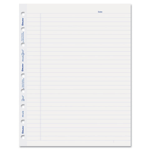 Blueline MiracleBind Notebook Refill Sheets 50 Sheets 9.25x7.25-Inch (AFR9050R) , White