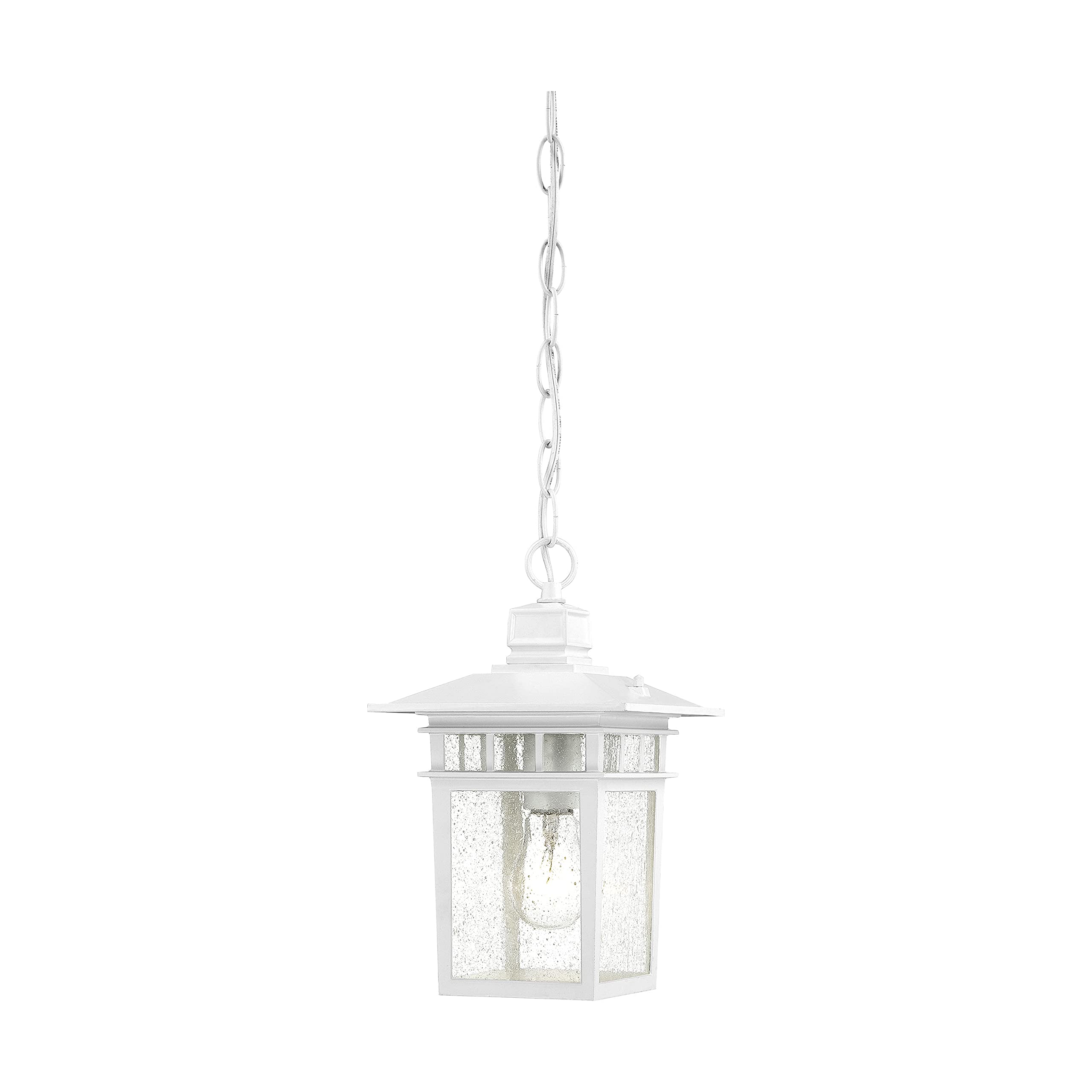 Nuvo Lighting 60/4954 Traditional One Light Hanging Lantern from Cove Neck collection in White finish
