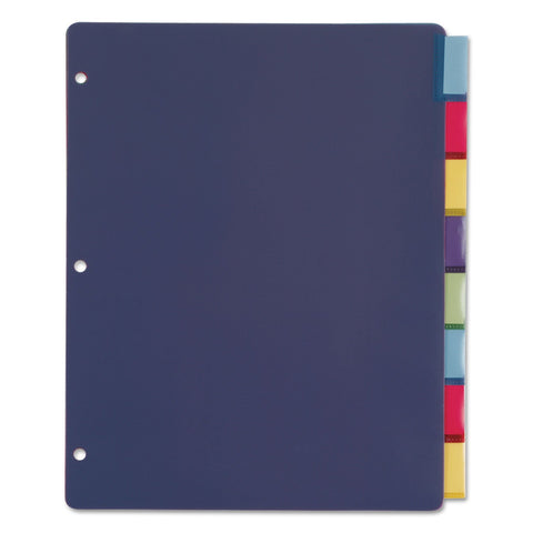 Cardinal Binder Dividers, 5 Multicolor Tabs with Inserts, Flexible Lightweight Plastic Dividers For 3 Ring Binders