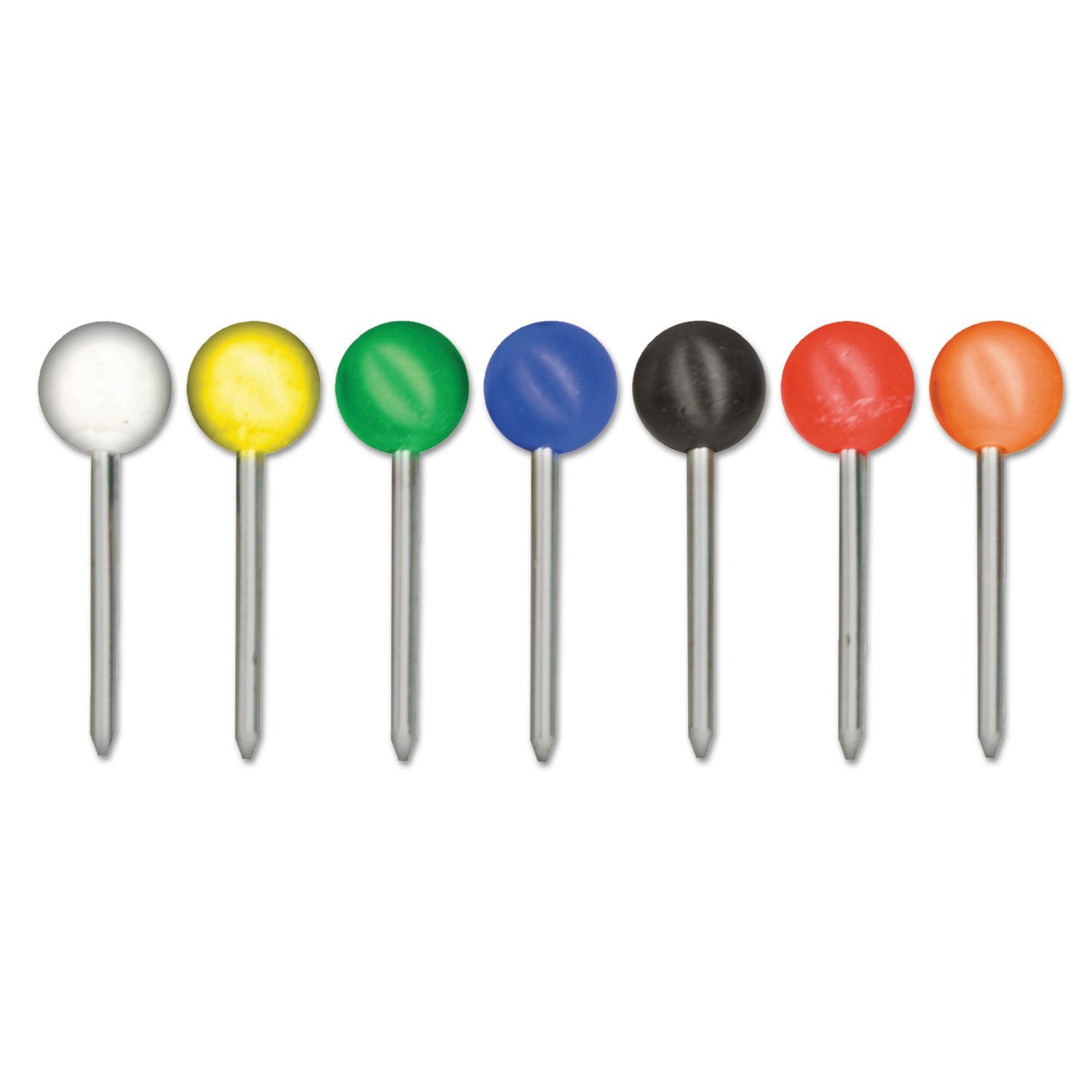 ADVANTUS Medium Head Map Tacks, 3/8-Inch Shank, 3/16-Inch Head, Box of 100, Assorted Colors (MTA)