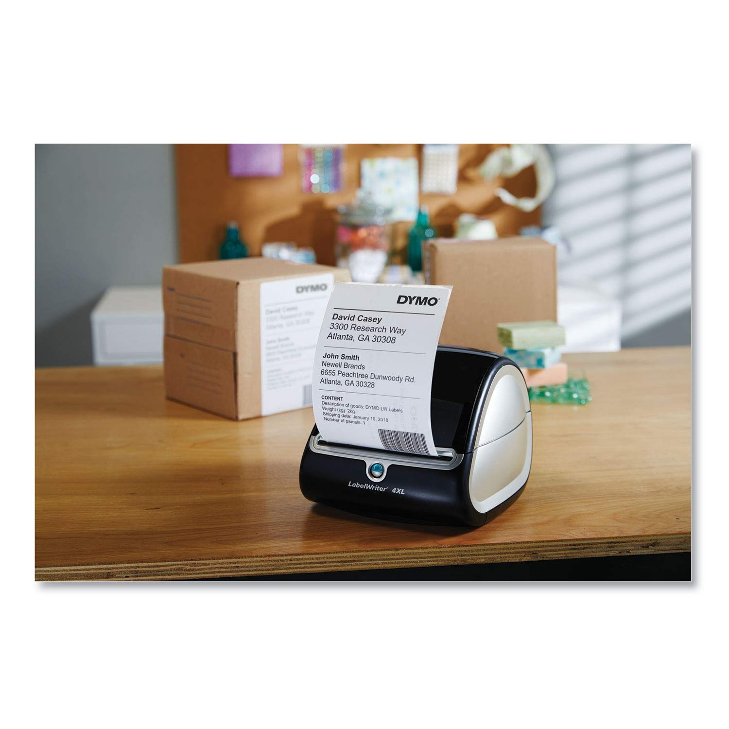DYMO Industrial Vinyl Labels, 3/8", White on Black
