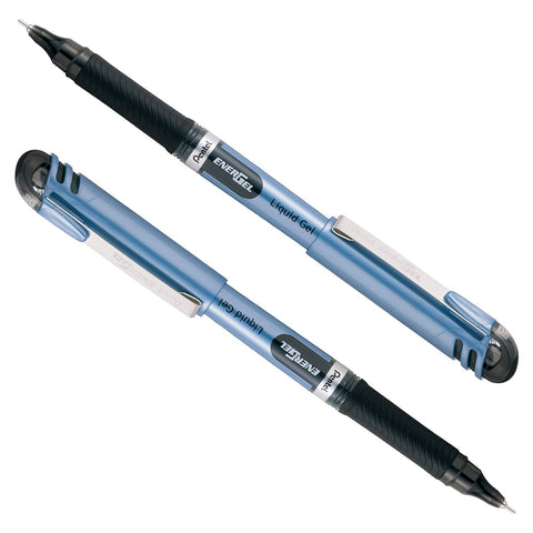 Pentel EnerGel Liquid Gel Pen, 0.5mm, Needle Tip, Black Ink, 2 Pack (BLN25BP2A)