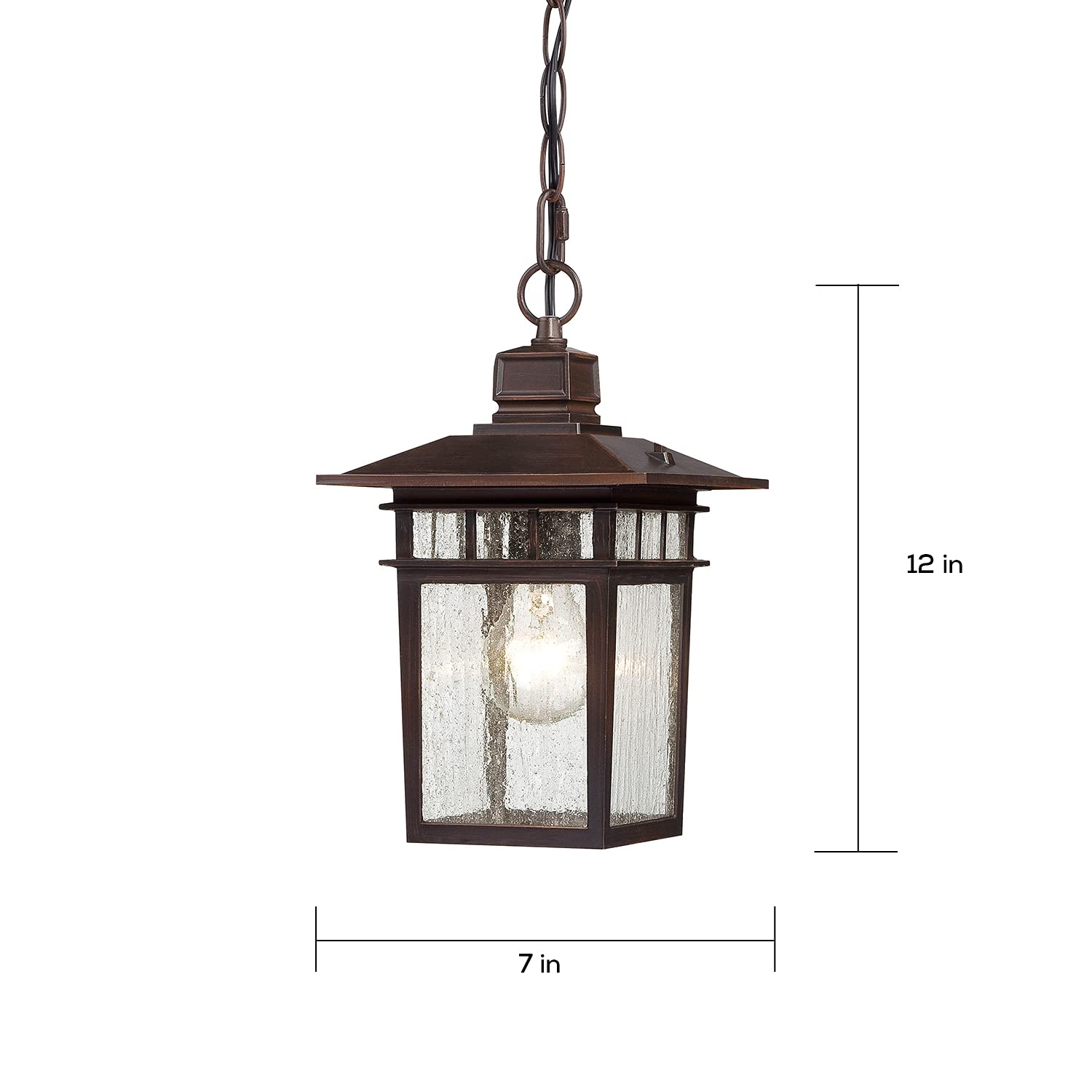 Nuvo Lighting 60/4955 Traditional One Light Hanging Lantern from Cove Neck collection in Bronze/Dark finish