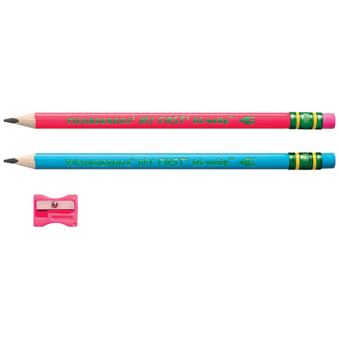 Ticonderoga My First Tri-Write Wood-Cased Pencils, Neon Assorted, 2 Count
