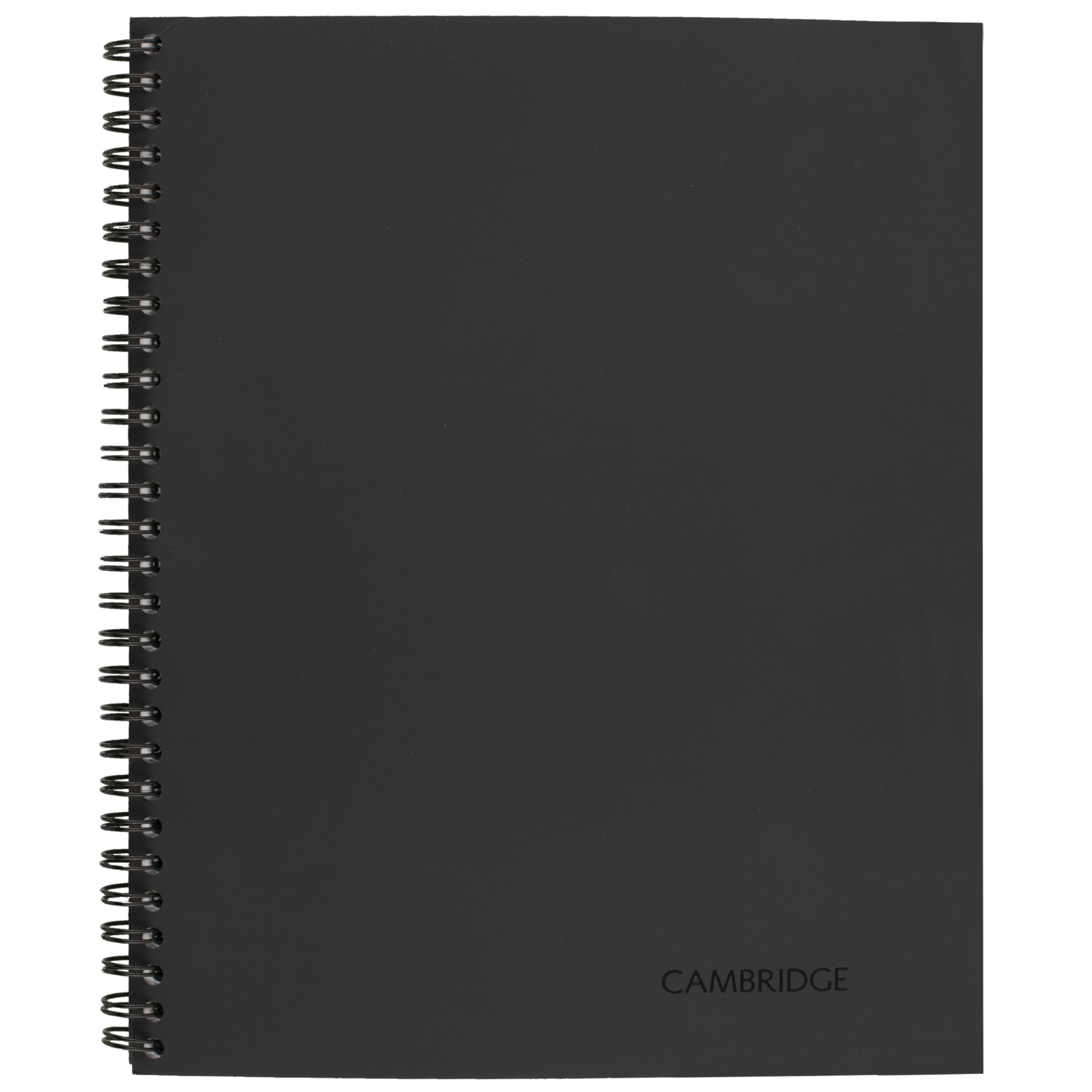 Cambridge Limited Business Notebook, Legal Ruled Paper, 6-3/4" x 9-1/2", 80 Sheets, Flexible Soft Touch Cover, Wirebound, Gray (06672)