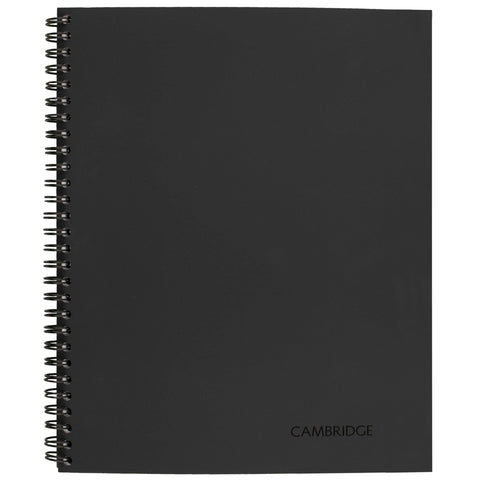 Cambridge Limited Business Notebook, Legal Ruled Paper, 6-3/4" x 9-1/2", 80 Sheets, Flexible Soft Touch Cover, Wirebound, Gray (06672)