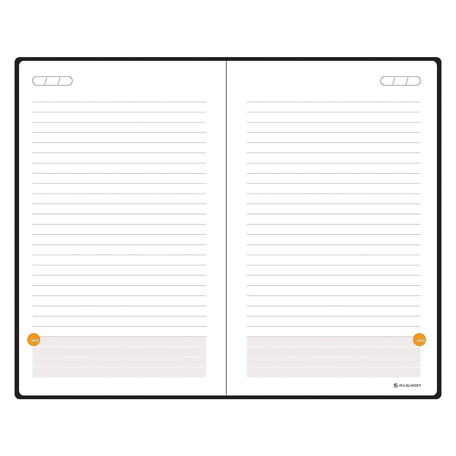 AT-A-GLANCE Plan.Write.Remember. Perfect Bound Planning Notebook, Lined with Monthly Calendars, Undated, 5" x 8 1/4", Black (80612405)