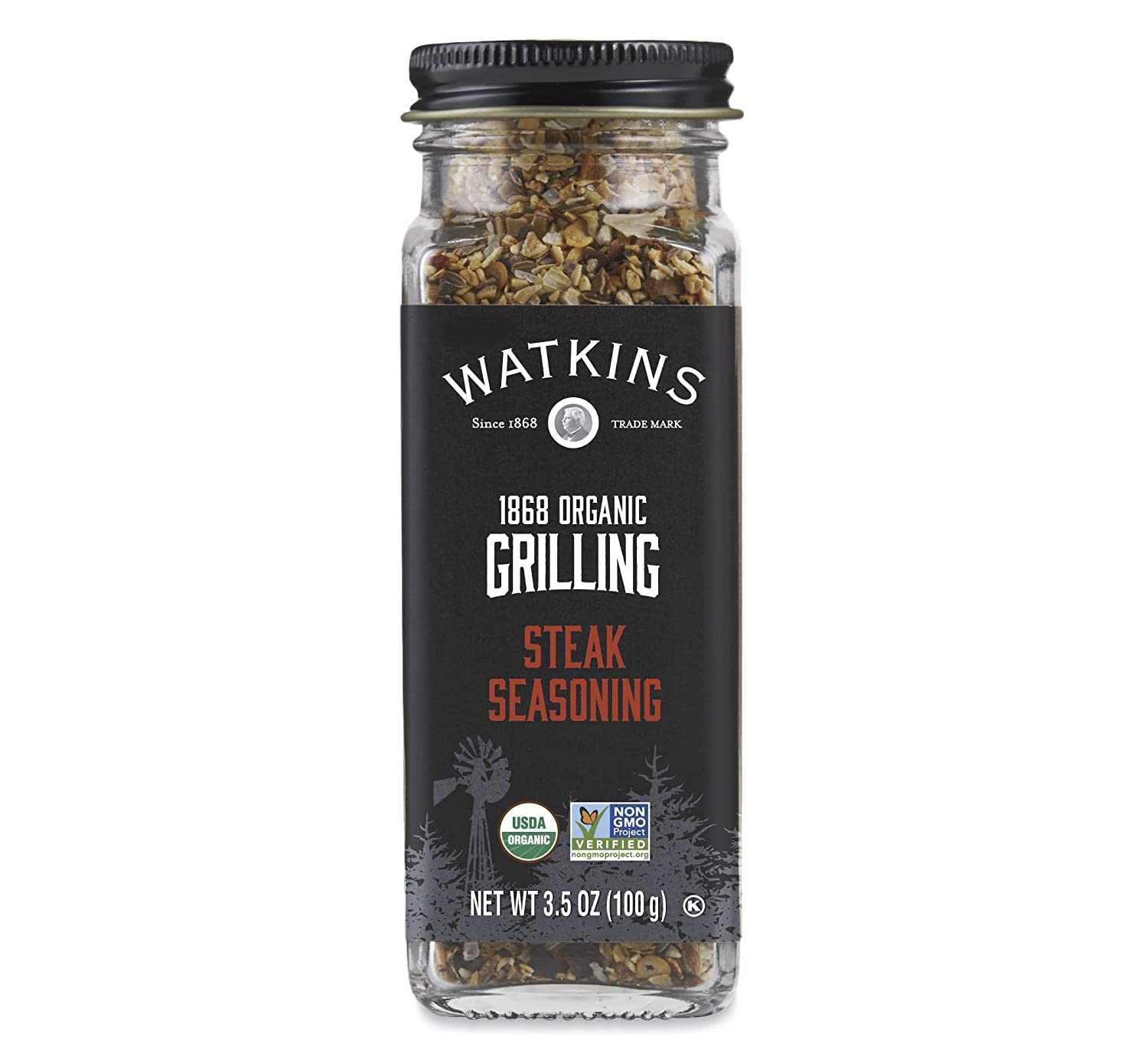 Watkins 1868 Organic Grilling Steak Seasoning, 3.5oz (Pack of 1)