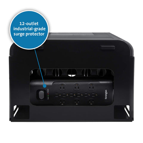 Kensington 12-Device Laptop & Tablet AC Charging Station for Up to 14 inch Laptops - Metal Storage Cart for Chromebook, Surface Pro, MacBook, iPad, with Cord Organizer & 12 Outlets, K62878NA