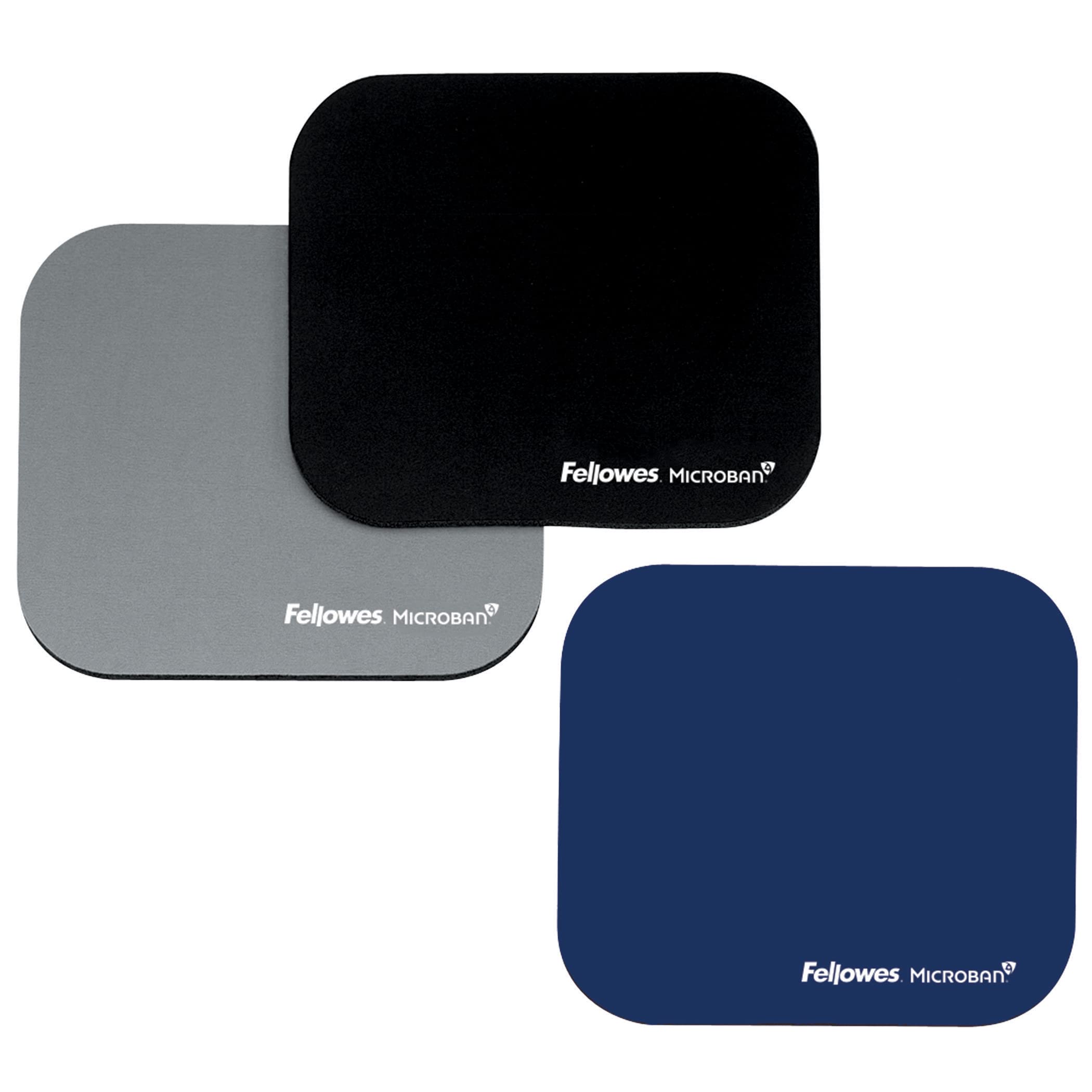 Fellowes 5933901 Mouse Pad w/Microban, Nonskid Base, 9 x 8, Black (FEL5933901), 8" x 9" x 0.1"