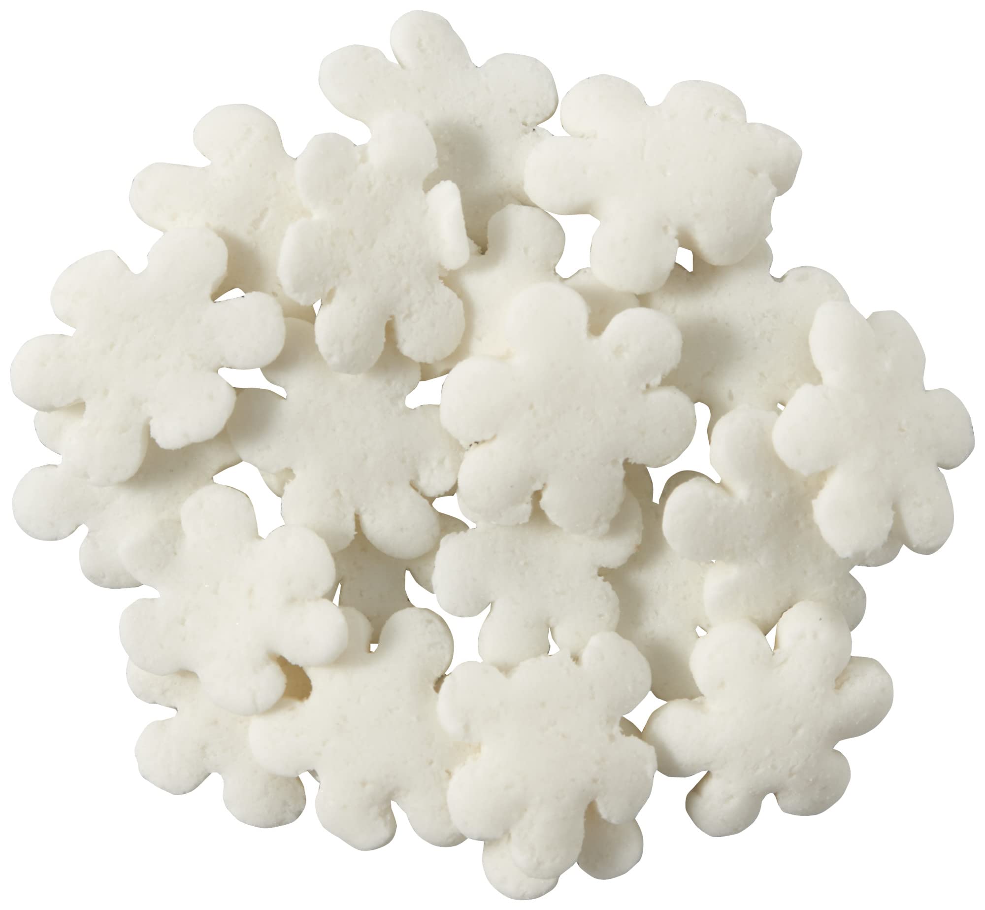 DecoPac White Snowflake Quins, 16.5oz, Fancy Sprinkles Shaped Like Snowflakes, Candy Sprinkles in Handheld Container, Edible Sprinkles For Celebration Cakes, Cupcakes, Cookies 1.03 Pound (Pack of 1)