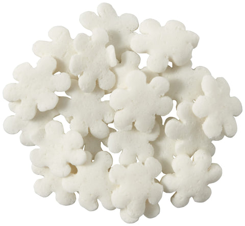 DecoPac White Snowflake Quins, 16.5oz, Fancy Sprinkles Shaped Like Snowflakes, Candy Sprinkles in Handheld Container, Edible Sprinkles For Celebration Cakes, Cupcakes, Cookies 1.03 Pound (Pack of 1)