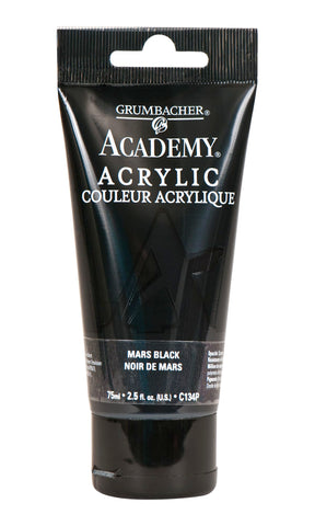 GRUMBACHER Academy Acrylic Paint Color: Mars Black, Size: 254 oz (C134P)