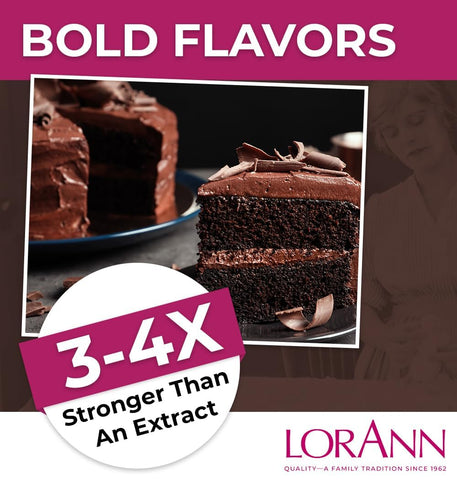 LorAnn Oils Super Strength Flavoring - Used For Candy Making, Flavoring, Baking, Hard Candy, & Flavor Oils - Bold, Natural Flavors 4X Stronger Than Extracts - Chocolate, Pack of 2, 0.125 fl oz