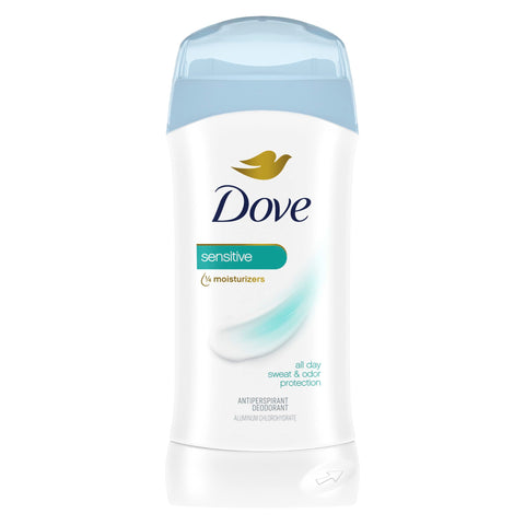 Dove Invisible Solid Antiperspirant Deodorant Stick Sensitive for Women, For 48H Underarm Sweat & Odor Protection 2.6 oz