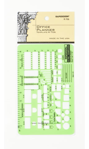 Rapidesign Office Planner Template, 1/8 Inch Scale, 1 Each (R706)