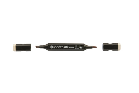 AD Marker Chartpak Spectra, Tri-Nib and Brush Dual-Tip, Taupe, 1 Each (S050AD)