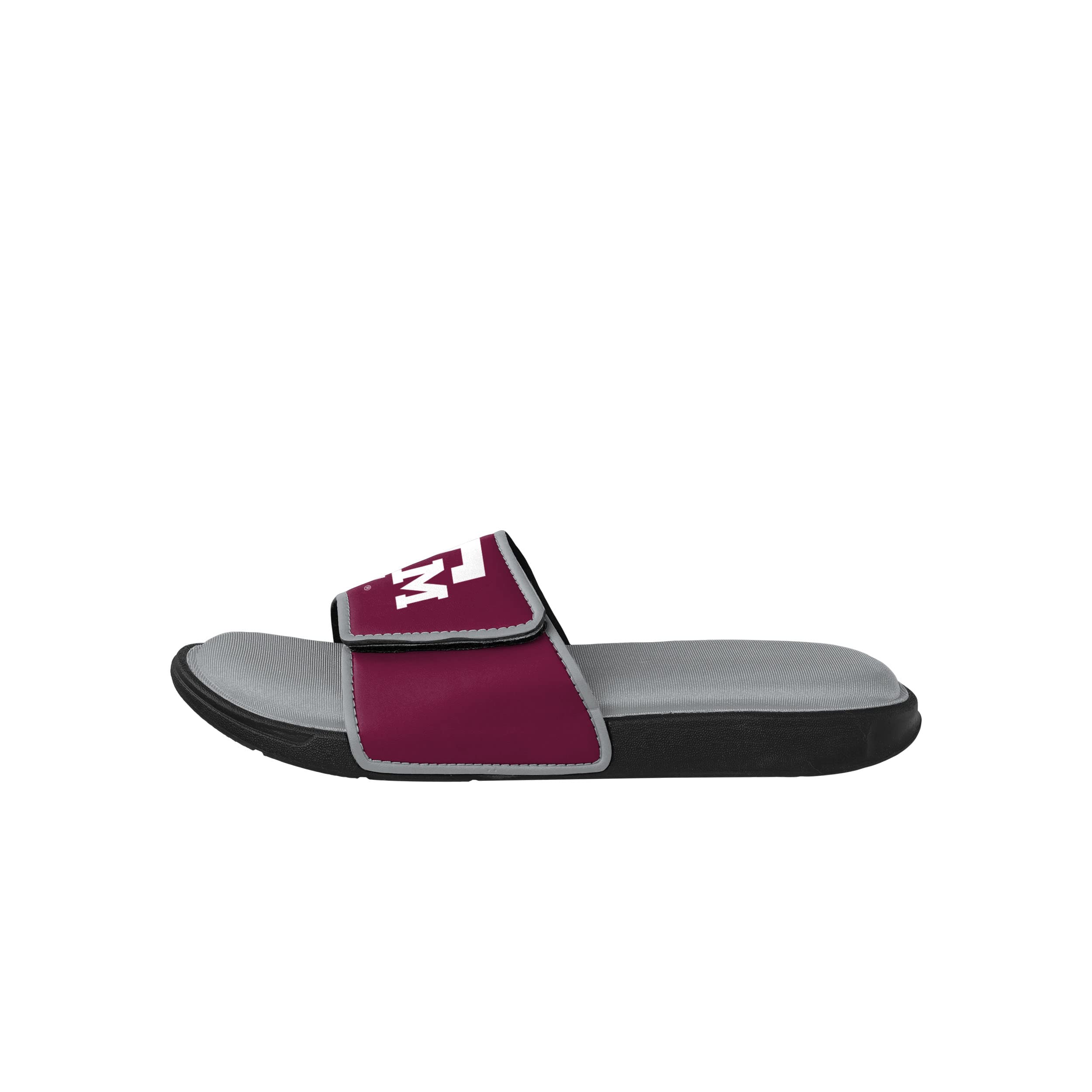 FOCO NCAA Texas A&M Aggies Mens Deluxe Foam Sport Shower Slide Flip Flop SandalsDeluxe Foam Sport Shower Slide Flip Flop Sandals, Team Color, Medium/ Mens Size 9-10