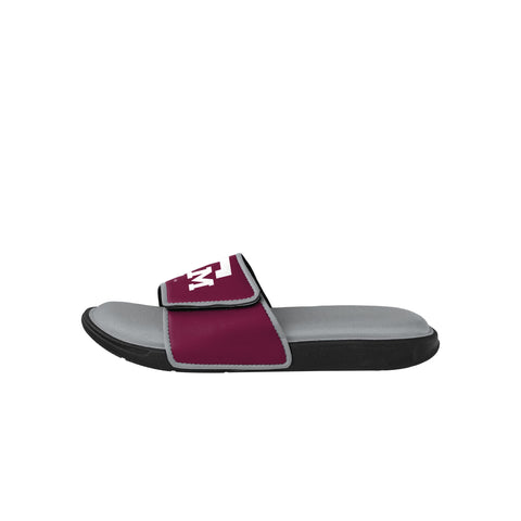 FOCO NCAA Texas A&M Aggies Mens Deluxe Foam Sport Shower Slide Flip Flop SandalsDeluxe Foam Sport Shower Slide Flip Flop Sandals, Team Color, Medium/ Mens Size 9-10