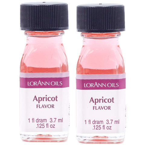 LorAnn Oils Super Strength Flavoring - Used For Candy Making, Flavoring, Baking, Hard Candy, & Flavor Oils - Bold, Natural Flavors 4X Stronger Than Extracts - Apricot, Pack of 2, 0.125 fl oz
