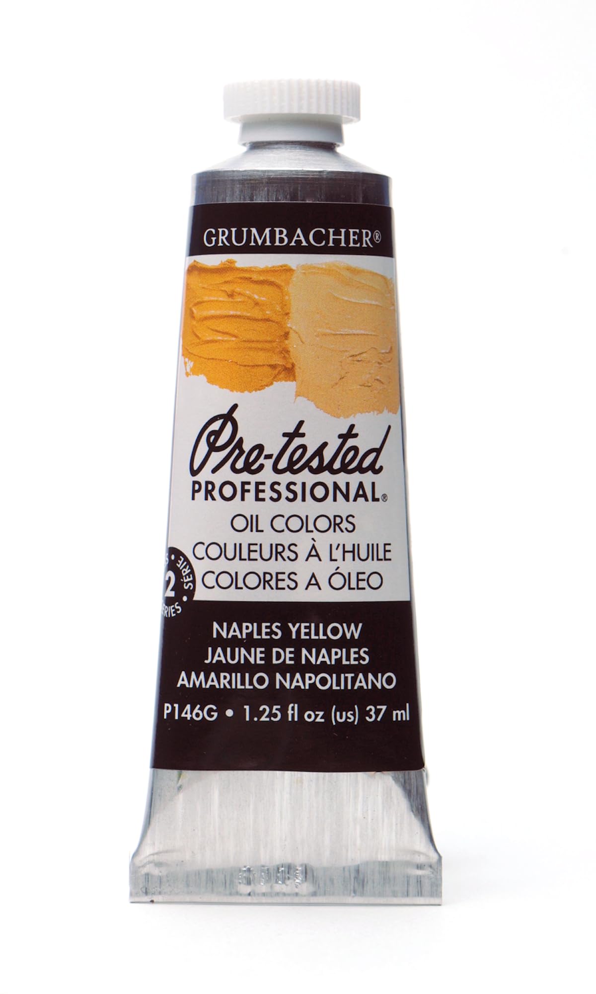 Grumbacher Pre-Tested Oil Paint, 37ml/1.25 Ounce, Naples Yellow Hue (P146G)