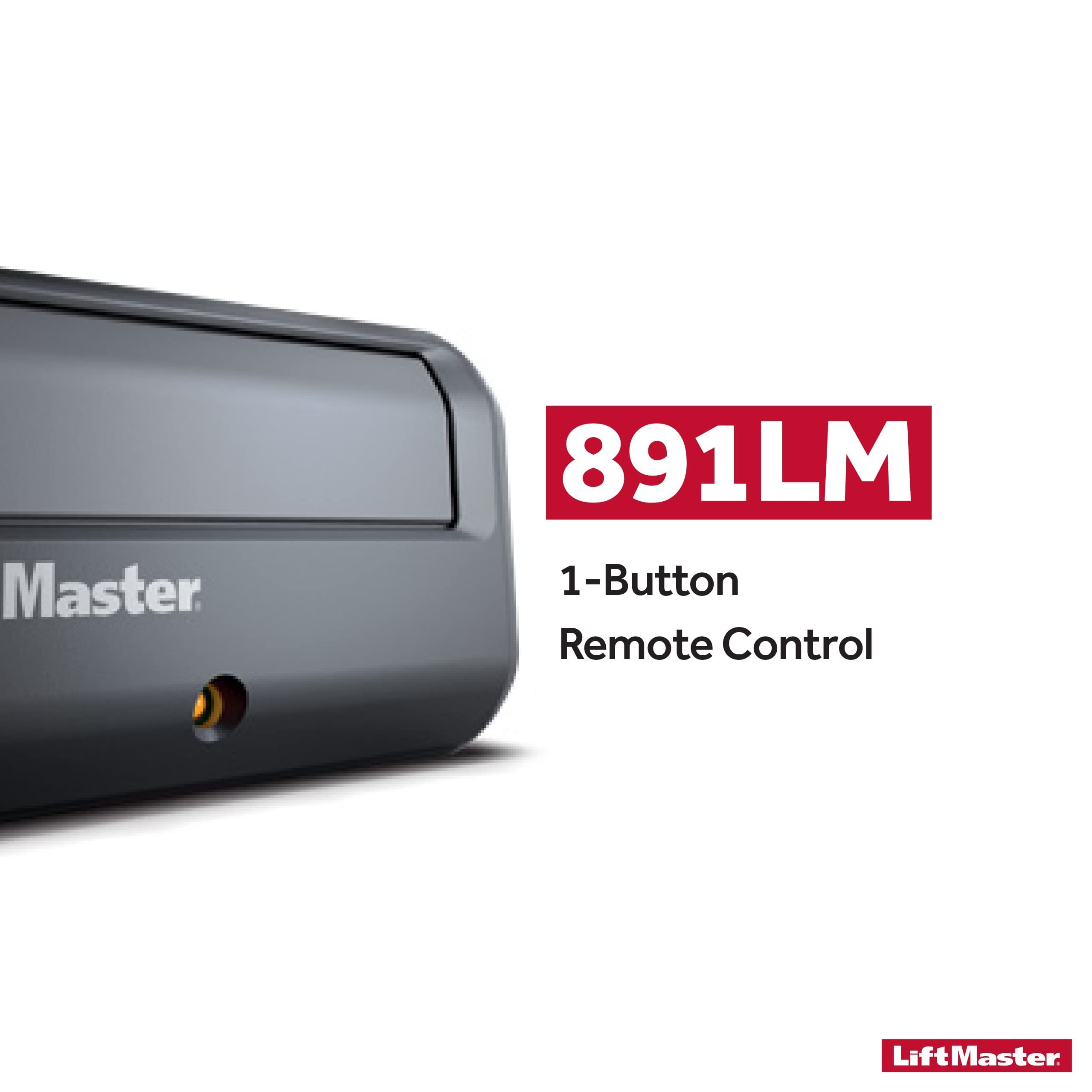 LiftMaster 891LM Security+ 2.0 1-Button Gate Operator Remote Control with Visor Clip - Compatible only with Security+ 2.0 LiftMaster gate openers with Yellow Round Learn Button and Yellow Antenna