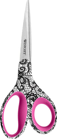 Westcott Trendsetter Straight Lace Pattern Scissor, 8" (16660)