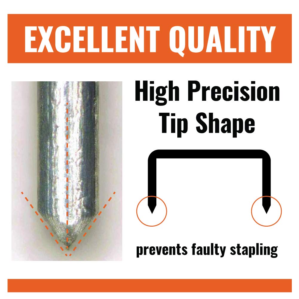 Max 35-5M Standard Staples for USA; Leg Length 6mm (1/4"); 100 Staples per Stick, for Use with Max HD-50, HD-50R, HD-50F and other Standard Staplers, 0.25" Leg Length, 0.5" Crown Width, 5000 Count