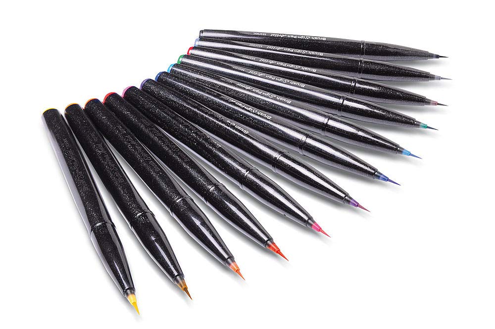 Pentel SESF30 °C AX Extra Fine Paint Brushes (Set of 1, Black