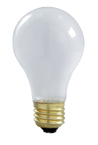 Satco S6010 130-Volt 100-Watt A19 Left Hand Thread Medium Base Light Bulb, Frosted