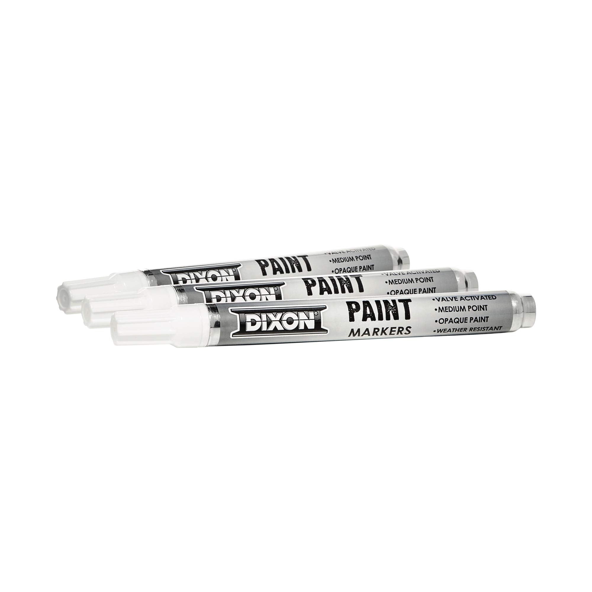 Dixon Paint Markers, Medium Tip, Box of 12, White (80229)