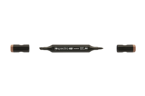 AD Marker Chartpak Spectra, Tri-Nib and Brush Dual-Tip, Dark Brown, 1 Each (S002AD)