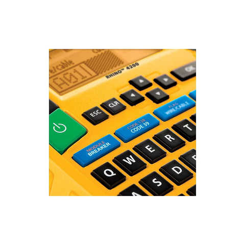 DYMO 1801611 Rhino 4200 Basic Industrial Handheld Label Maker, 1 Line, 4 3/50x8 23/50x2 6/25