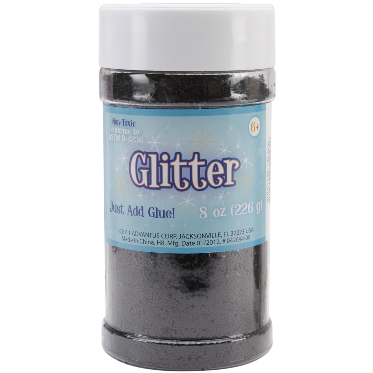 Sulyn 8 oz. Glitter Jar - Black Metallic