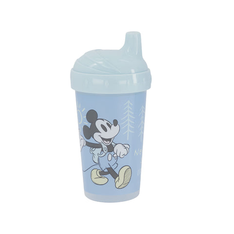 Disney Toddler Sippy Cups for Boys | 10 Ounce Mickey Mouse Sippy Cup Pack of Two with Straw and Lid | Durable Blue Leak Proof Travel Water Bottle for Toddlers
