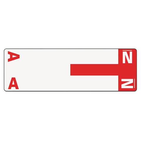 Smead AlphaZ NCC Color-Coded Label, A&N, Label Sheet, Red, 100 per Pack (67152)