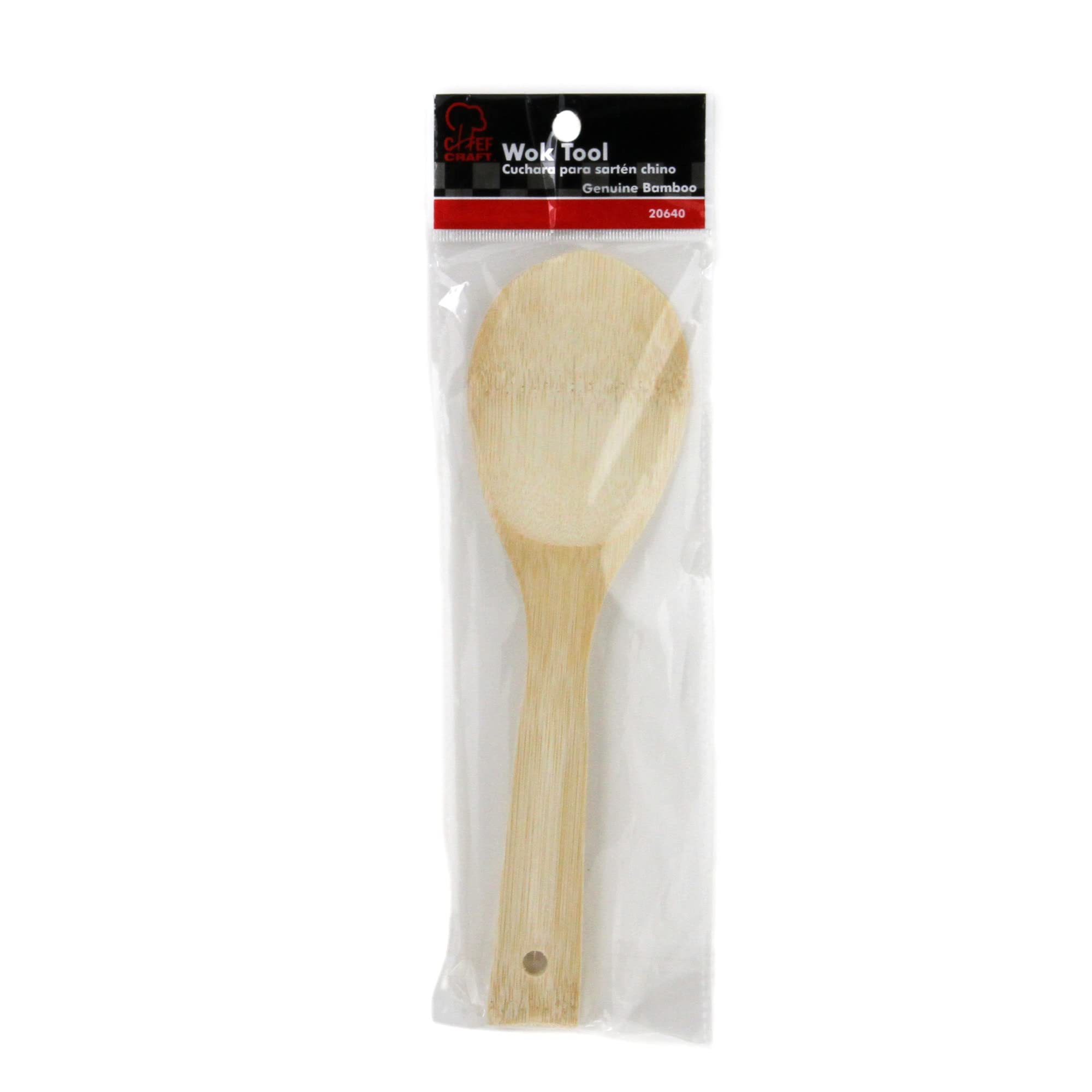 Chef Craft 20640, 1-piece Bamboo Wooden Wok Tool, 9 Inch, Brown, One Size