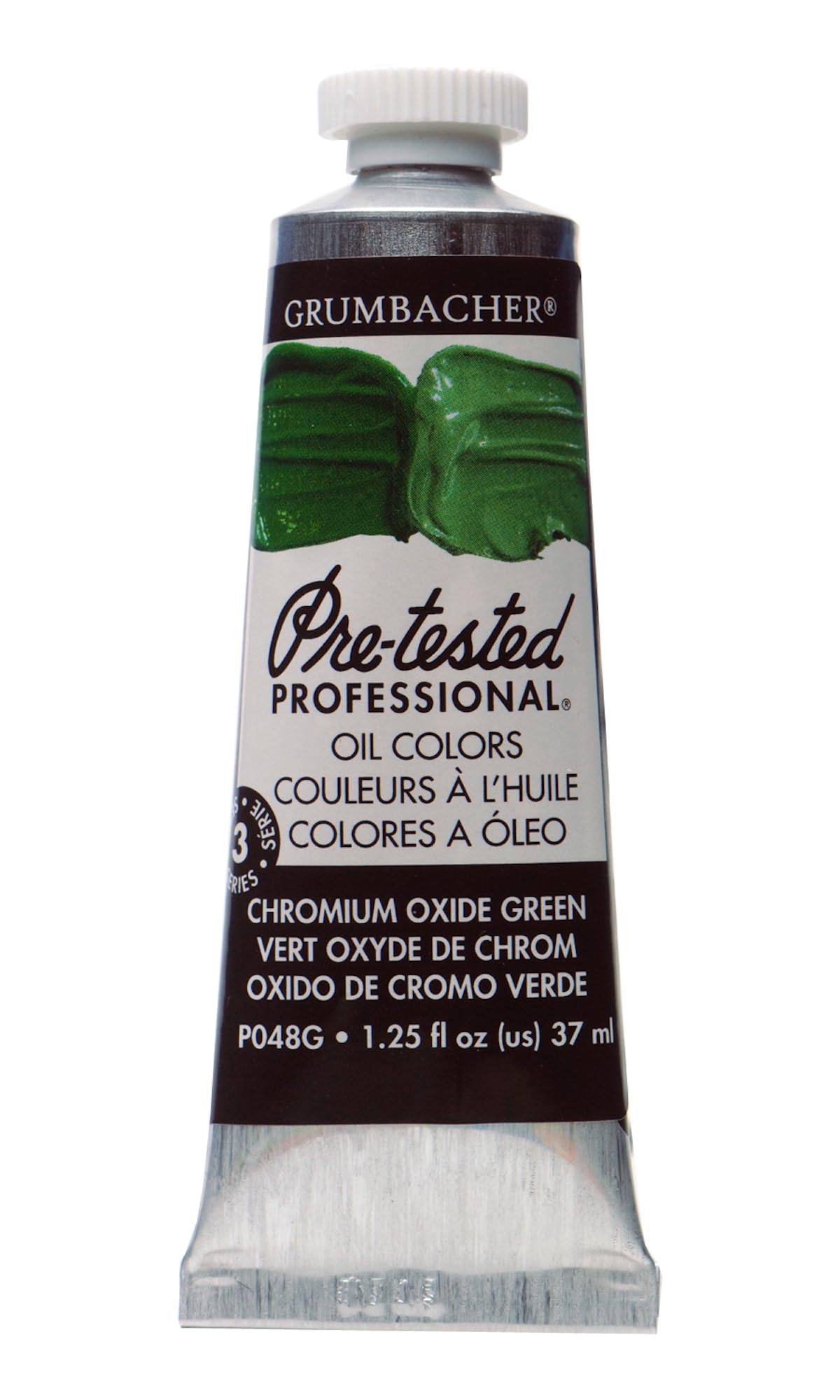Grumbacher Pre-Tested Oil Paint, 37ml/1.25 Ounce, Chrome Oxide Green (Opaque) (P048G)