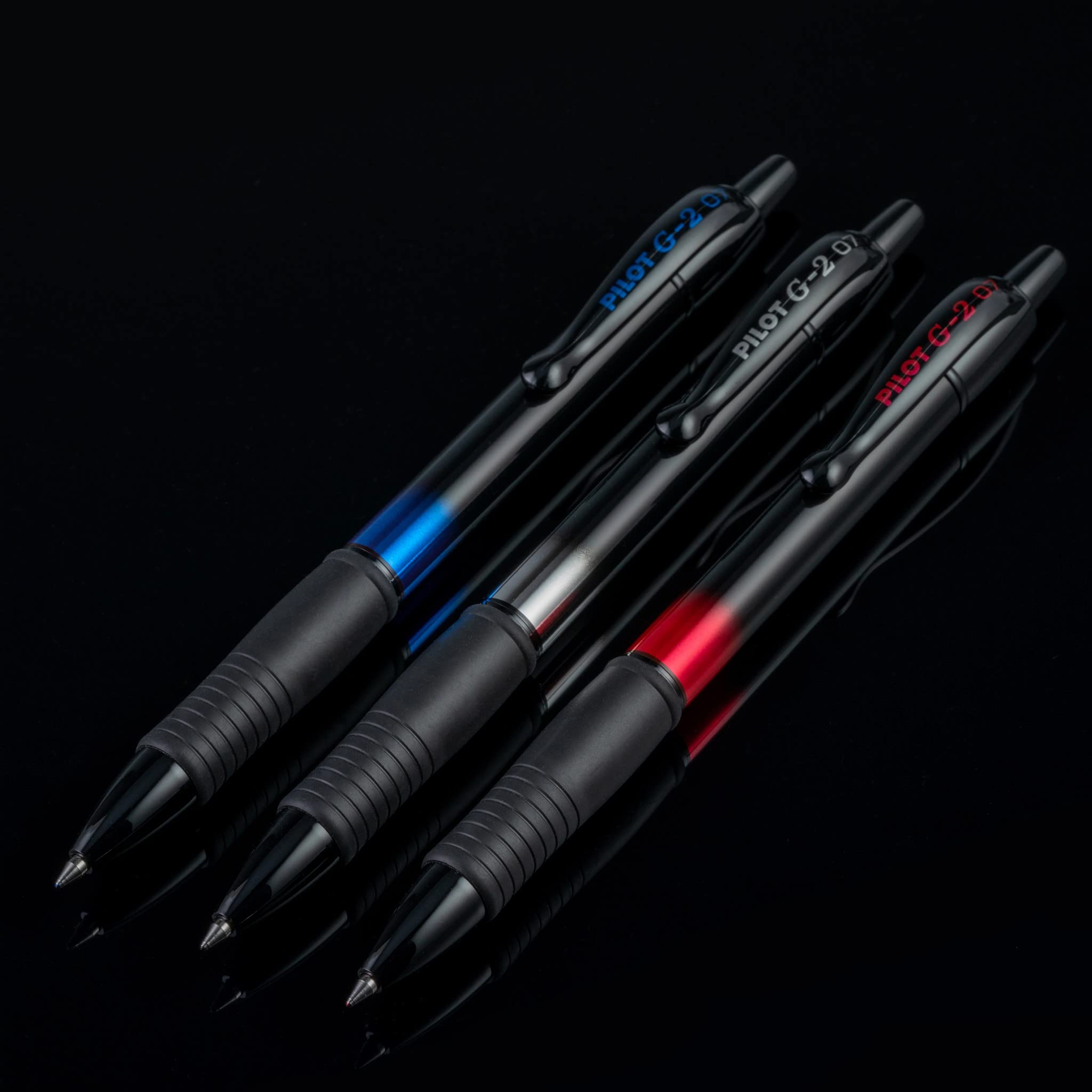 Pilot, G2 Special Edition Premium Gel Roller Pens, Fine Point 0.7 mm, Black, Blue, Red, Pack of 5